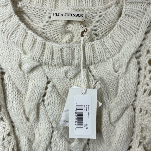 NWT Ulla Johnson Cream Colored Romina Ruffled Wool Sweater - Picture 8 of 8